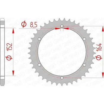 Nářadí na motocykly Ocelová standardní zadní řetězová kola AFAM 12502 - 520 12502-41