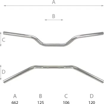 Chránič řídítek pro čtyřkolku Řídítka DOMINO 184171070 Silniční středně prohnutý řídítka chromovaný 184171070