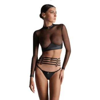 Dámský erotický korzet Maison Close Chambre Noire top černá