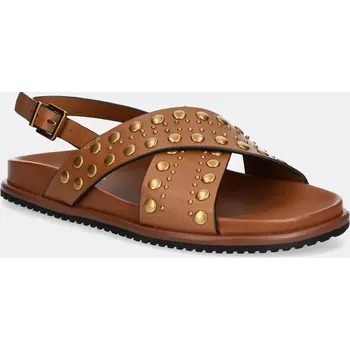 Dámské sandále Kožené sandály Twinset dámské, hnědá barva, 251TGT070 251TGT070.00057 88X, EUR 37