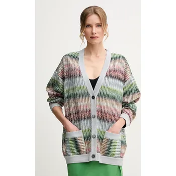 Dámský svetr Kardigan Missoni dámský, zelená barva, lehký, DS25SM0I.BC0051 77X, vel. 38