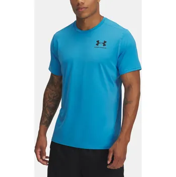 Pánské tričko Pánské tričko Under Armour UA Heatgear Fitted SS - tyrkys Velikost: M