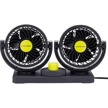 Otočný ventilátor 12V/8W 2 x 10 cm na platformě CARMOTION