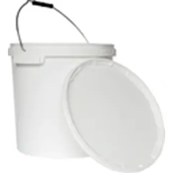 kbelík Plastový kbelík 15 litrů kulatý s víkem 15L bílý kontejner s atestem