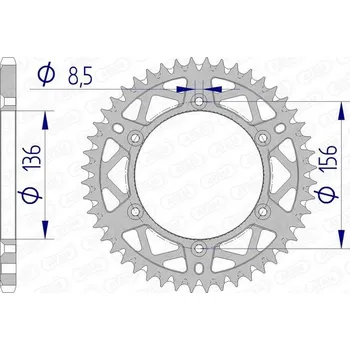 Nářadí na motocykly Hliníkové samočisticí zadní kolo AFAM 15206 - 520 15206+49