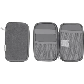 Obal na doklad KOSMETICKÁ TAŠTIČKA, POUZDRO NA CESTOVNÍ DOKLADY ORGANIZÉR POUZDRO ŠEDÉ