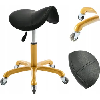 Stolička Kosmetická/Kadeřnická Stolička Sedlo Hoker Černá Mobilní