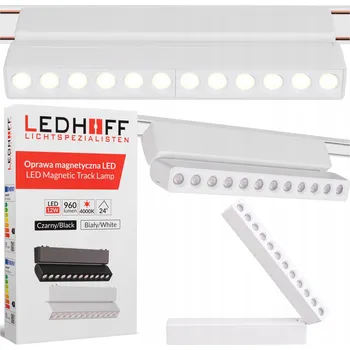 LED osvětlení LED reflektor do magnetické lišty 12W BÍLÝ 4000K nastavitelný