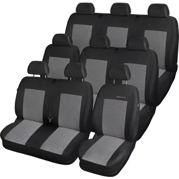 Potah sedadla Automega Autopotahy Renault Trafic, 9 míst, (1+2+3+3), od r. 2001-2014, šedo černé