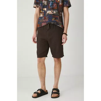 Pánské kraťasy Šortky s příměsí lnu Medicine RS25.SZM081 hnědá 88M, vel. XXL