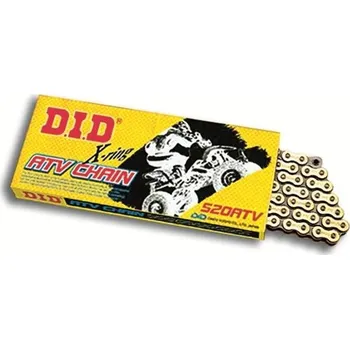 Řetězová sada pro motocykl ATV X-Kroužkový řetěz D.I.D Chain 520ATV2 94 L Zlatá/Černá BOMBARDIER DS 250 2006-2006