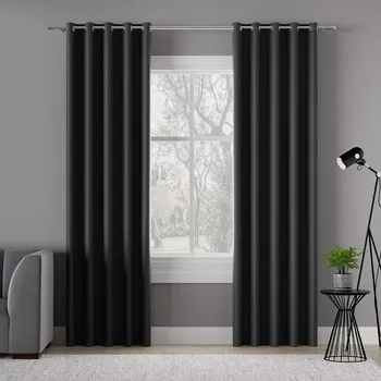 Závěs Temný šedý zatemňovací závěs na kroužcích LEON 140x250 cm