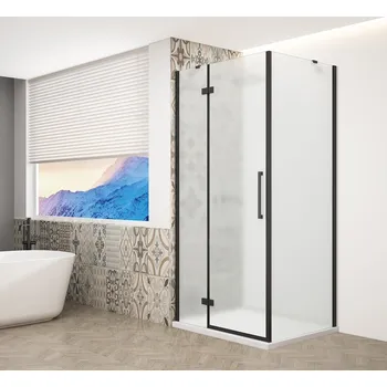 Gelco Trinity Black Obdélníkový sprchový kout 800x1200mm, matné sklo, levé, GT5612-80ML-B