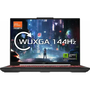 Notebook ASUS TUF Gaming A16 FA607NU-R5085W AMD Ryzen™ 5 7535HS Laptop 40,6 cm (16") WUXGA 8 GB DDR5-SDRAM 512 GB SSD NVIDIA GeForce RTX 4050 Wi-Fi 6 (802.11ax) Windows 11 Home Černá, Šedá