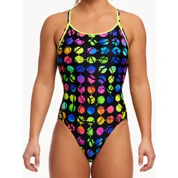 Dámské plavky FUNKITA Broken Circle Girls Diamond Back One velikost: 176