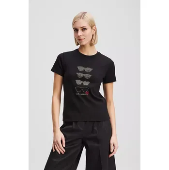 Pánské oblečení Bavlněné tričko Karl Lagerfeld A2W17103 černá 99X, vel. M