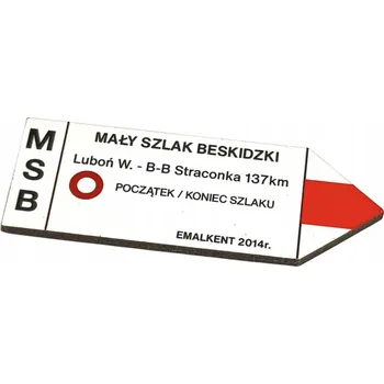 Obraz Magnet dřevěný – turistická cedulka MALÁ BESKYDSKÁ STEZKA L-S