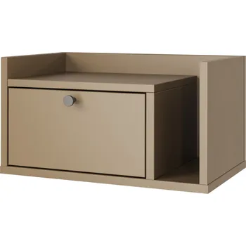 Noční stolek Noční stolek , závěsný, se zásuvkou a poličkou vpravo Cappuccino Aura