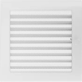 Krbové nářadí Krbová mřížka 22x22 cm bílá se žaluzií Kratki