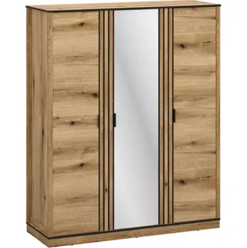 Šatní skříň HELAX skříň 3d se zrcadlem dub evoke
