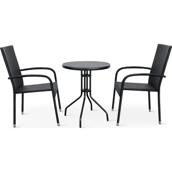 Zahradní sestava Nábytek Texim Ratanový nábytek na balkon - Nina + Paris 1+2