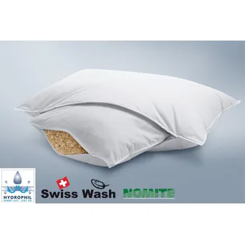 Polštář Péřový polštář Capa Wool s nastavitelnou výškou 70x90 cm (240+725 g)