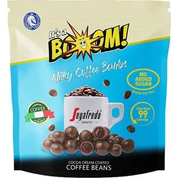 Čokoláda It's a Boom! kávová zrna Segafredo v mléčné čokoládě bez přidaného cukru 22 g