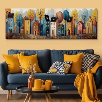 Obraz Obraz na plátně - Barevná nálada v Crawley FeelHappy.cz Velikost obrazu (šířka x výška): 60 x 20 cm