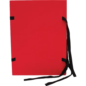 Desky spisové A4 knihařské s tkanicí prešpán červené