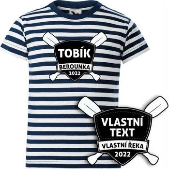 Pánské tričko Dětské Vodácké Tričko SAILOR - (vlastní text) ERB PÁDLA Velikost: 134 (8 let)