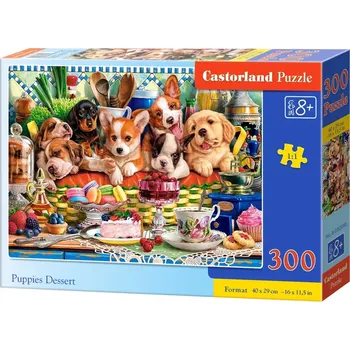 Puzzle Castorland Puppies Dessert zvířecí oslava 300 dílků