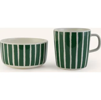 Talíř Marimekko 3dílná Sada Nádobí Oiva/Piccolo, bílá / zelená /...