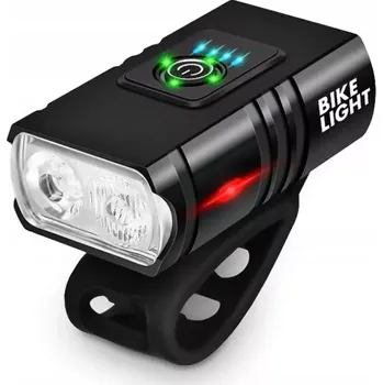 Cyklosvítilna USB LED světlo na kolo BIKE RO8V (Přední + zadní USB dobíjecí světlo na kolo)