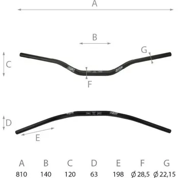 Chránič řídítek pro čtyřkolku Řídítka DOMINO 184171100 Off-road medium bend černý 184171100