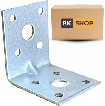 Úhloměr Stavební úhelník BKshop s prolisem 50x50x35 mm, tloušťka 2 mm, 50 ks