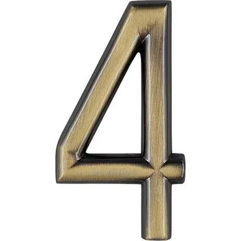 Domovní číslo číslo 75mm bronz "4" Bronz