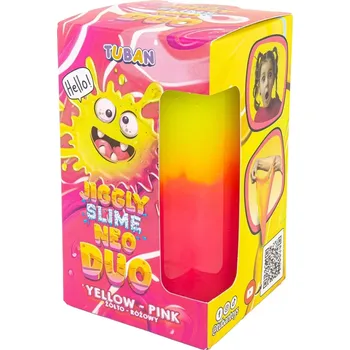 Modelovací hmota Jiggly sliz žluto růžový Tuban Neon duo 430 g