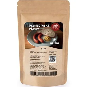 Koření Origin Line Kořenicí směs bez soli Debrecínské párky 240 g na 20 kg díla