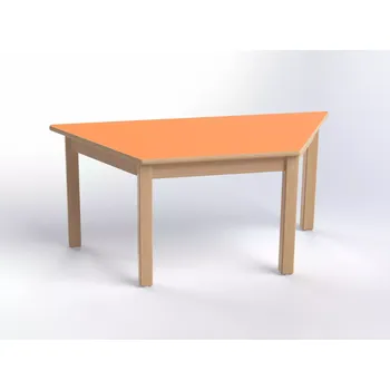 Jídelní stůl TVAR v.d. Klatovy Stůl trapézový 120 x 60 cm, volitelná barva stolové desky, výška 52 cm