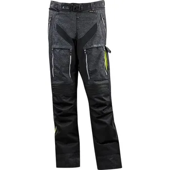 Moto kalhoty LS2 NEVADA MAN PANT BLACK HI-V YELLOW (65010F0154) 65010F0154