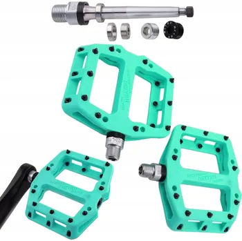 Pedál na kolo Platformové pedály na kolo mátové barvy MZYRH nylonové, 3 strojní ložiska