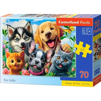 Puzzle Castorland premium Zvířecí selfie 70 dílků