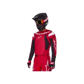 Moto dres Mx Dres Alpinestars Fluid Haul Jersey Bright Red Black 25, Velikost S