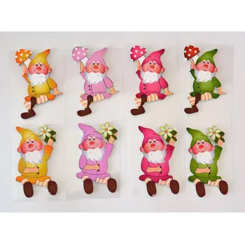 Dřevěné nalepovací dekorace - Skřítek - vzor 3