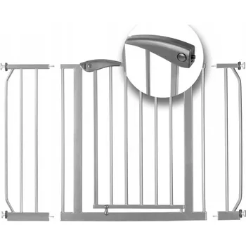 Dětská zábrana Bezpečnostní zábrana Nukido rozpěrná šedá, nastavitelná 75-115 cm