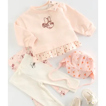 Reserved - Bavlněná mikina Minnie Mouse - pastelově růžová - 190EG-03X - 190EG-03X-62