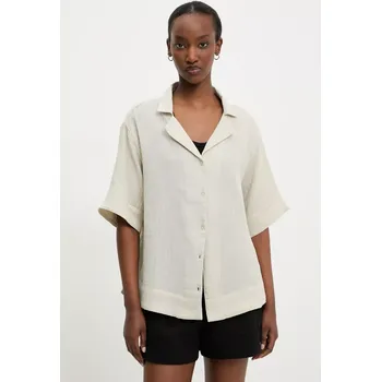 Pánská košile Bavlněná košile Answear.LAB béžová barva, relaxed, s klasickým límcem LSH.659CLARISAEC.ums 01X, vel. S