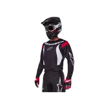 Moto dres Mx Dres Alpinestars Fluid Haul Jersey Black White 25, Velikost M