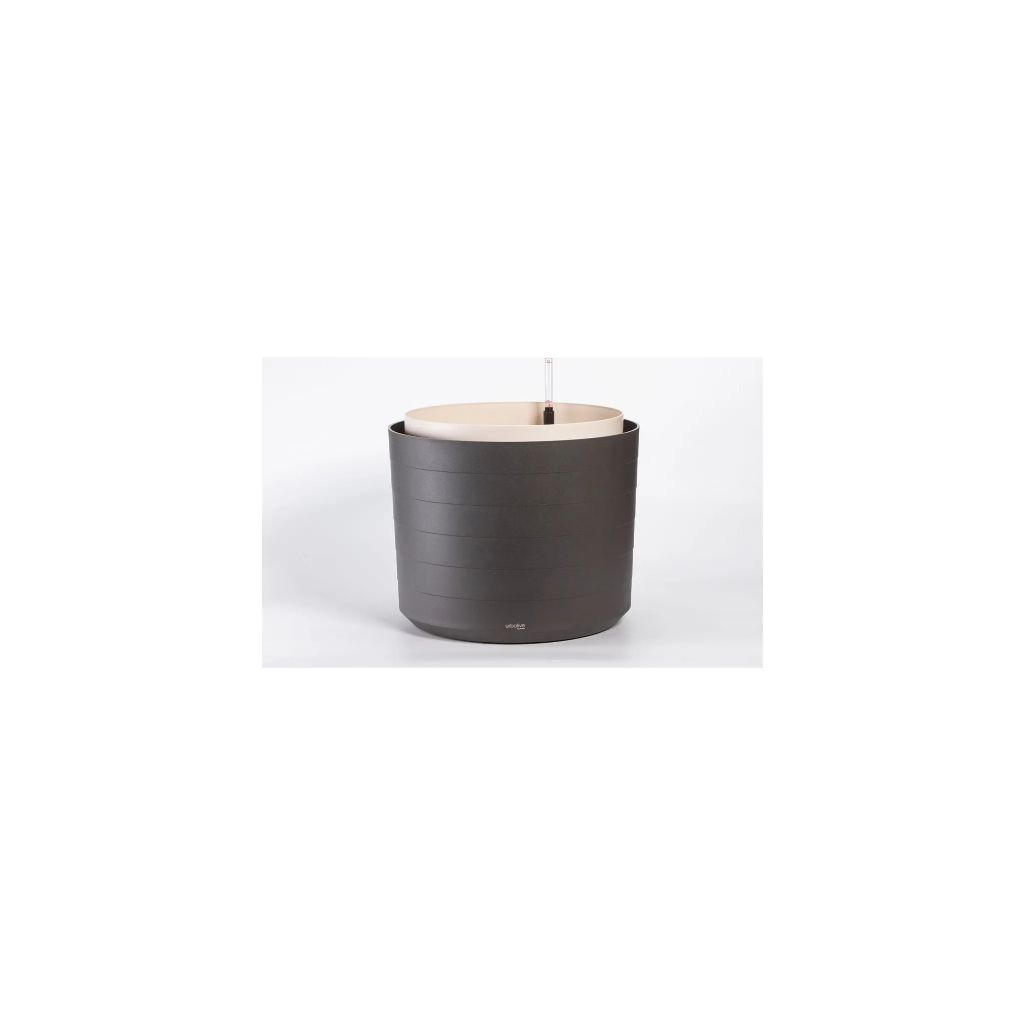 Fotografie 2 - Květináč Plastia Berberis 55 cm antracit/slonová kost