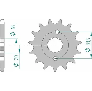 Nářadí na motocykly Ocelová standardní přední řetězová kola AFAM 20211 - 420 20211-15